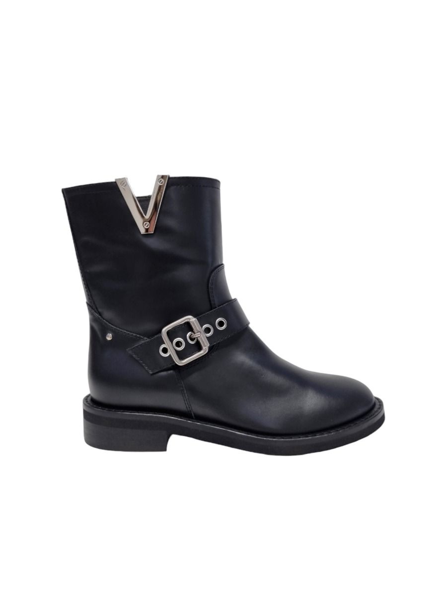 Via Roma 15 Biker V e fibbie pelle nera 4218 - Via Roma 15 Via Roma 15 Biker V e fibbie pelle nera 4218 - Via Roma 15