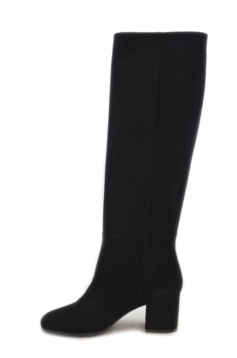 Via Roma 15 Stivale V Oro Tacco Esterno Camoscio Nero 3987 - Via Roma 15