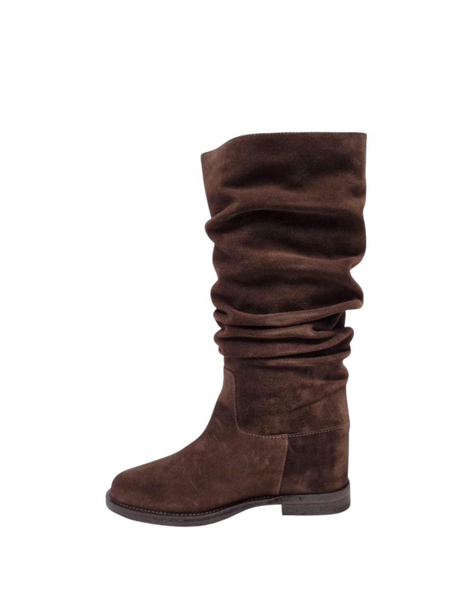 Via Roma 15 Tronchetto Afflosciato Zeppa Interna Camoscio Psyke 4159 - Via Roma 15