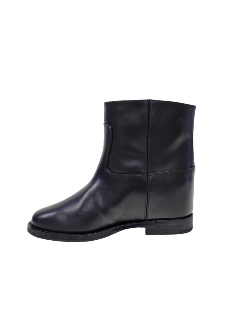 Via Roma 15 Tronchetto In Pelle Nera Con V Brillantinata 3398 - Via Roma 15