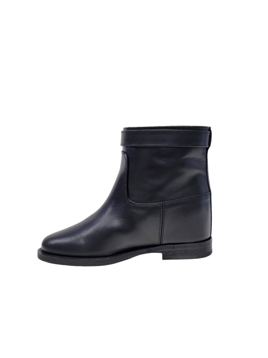 Via Roma 15 Tronchetto In Pelle Nera Lucchetto Oro 3866 - Via Roma 15