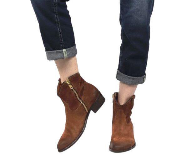 Via Roma 15 Tronchetto Texano Zip Camoscio Martora 1476 - Via Roma 15