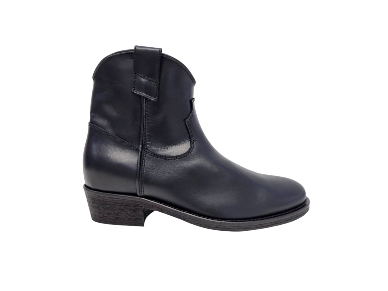 Via Roma 15 Tronchetto texano zip pelle nera 1476 - Via Roma 15 Via Roma 15 Tronchetto texano zip pelle nera 1476 - Via Roma 15