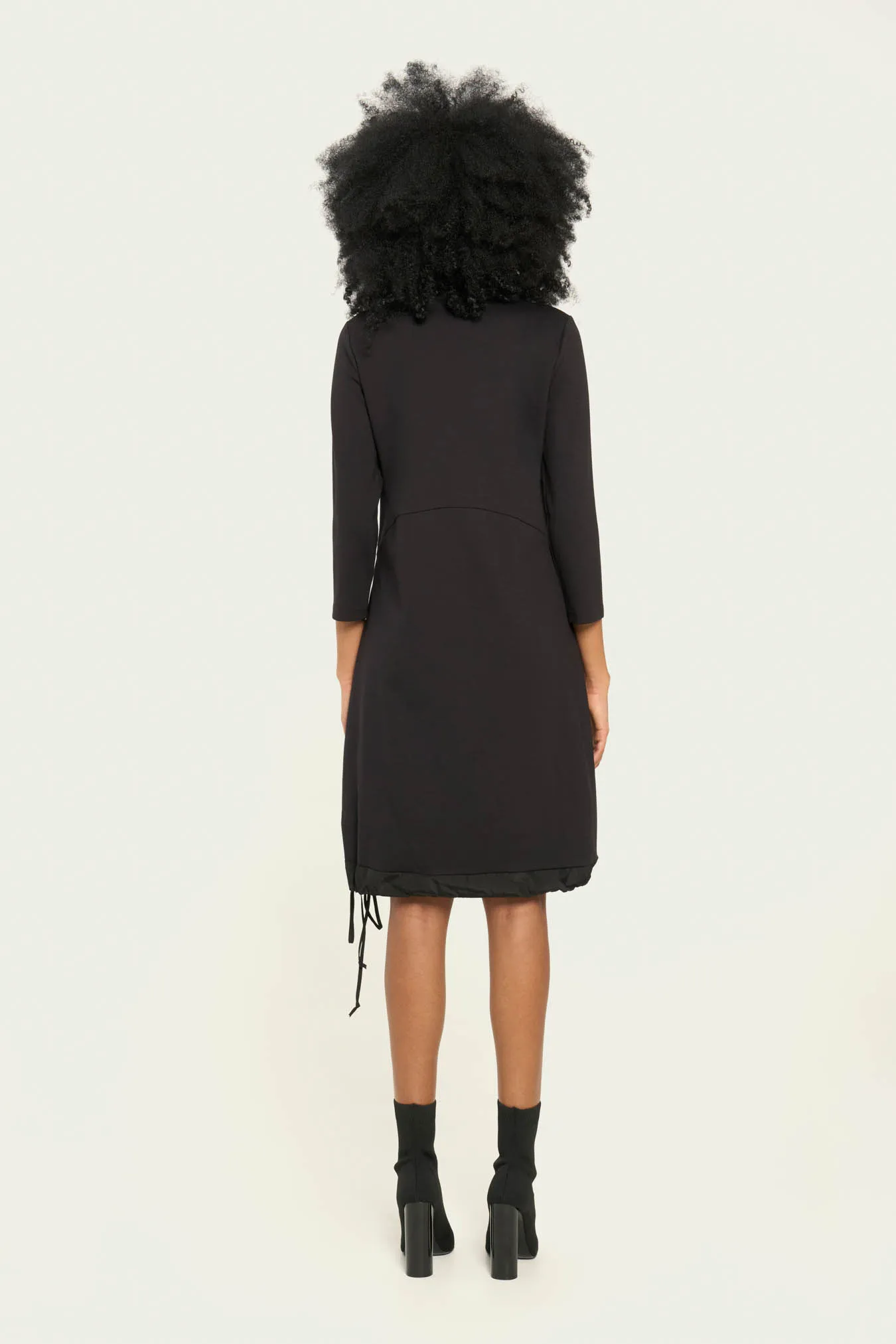 Vicario Cinque Abito In Punto Milano E Taffeta Amanda