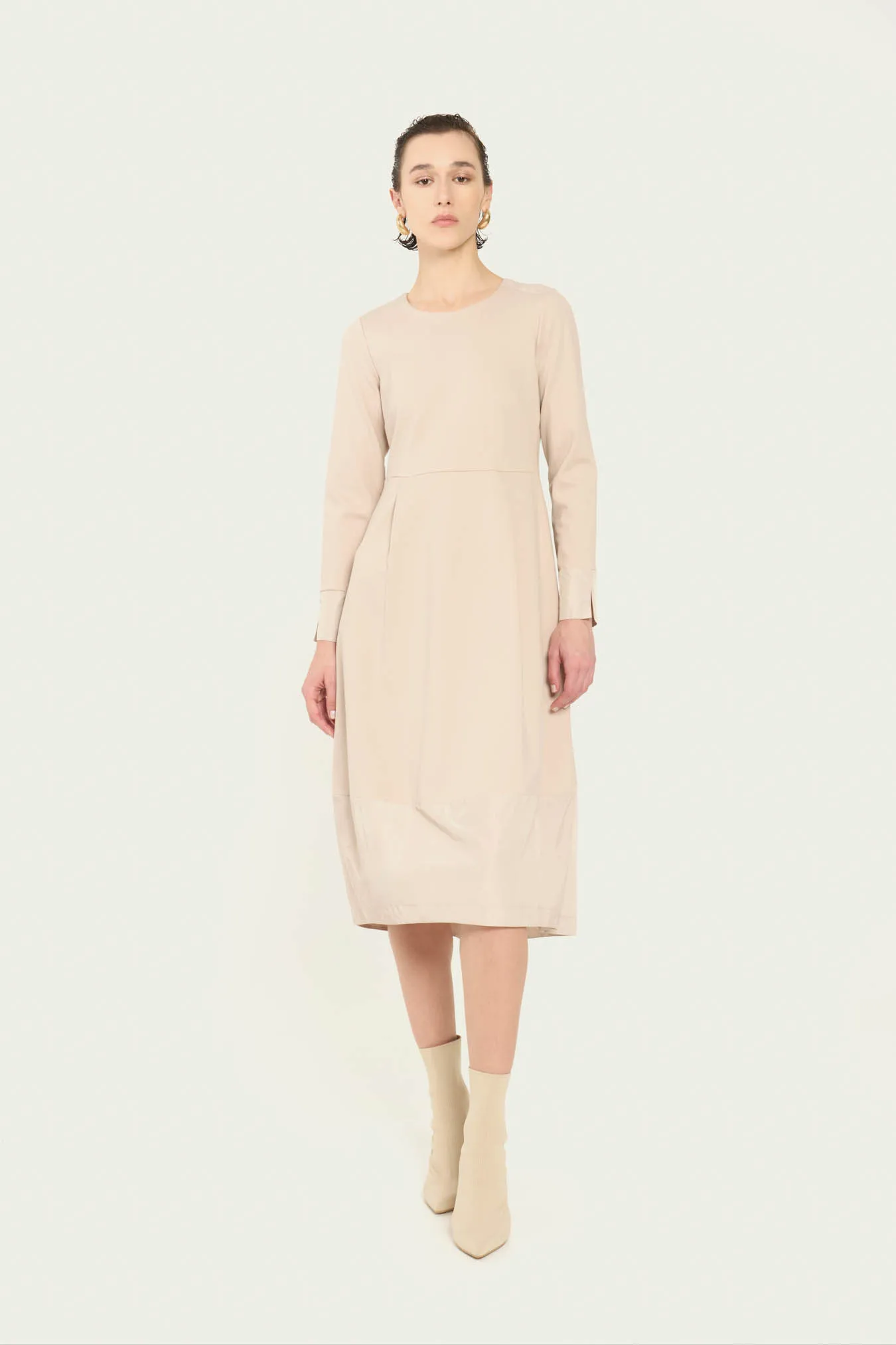 Vicario cinque Abito lungo con gonna a palloncino Amelia