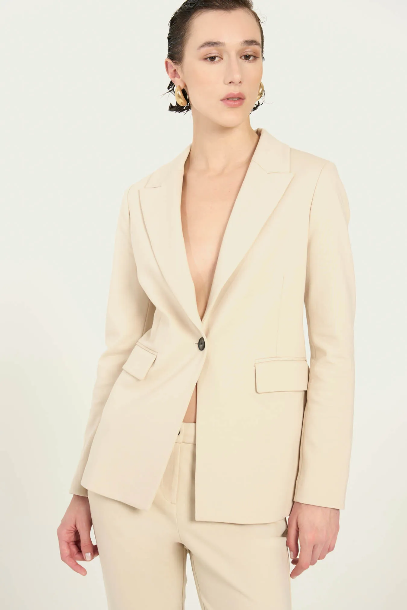 Vicario cinque Blazer monopetto in punto milano Raela