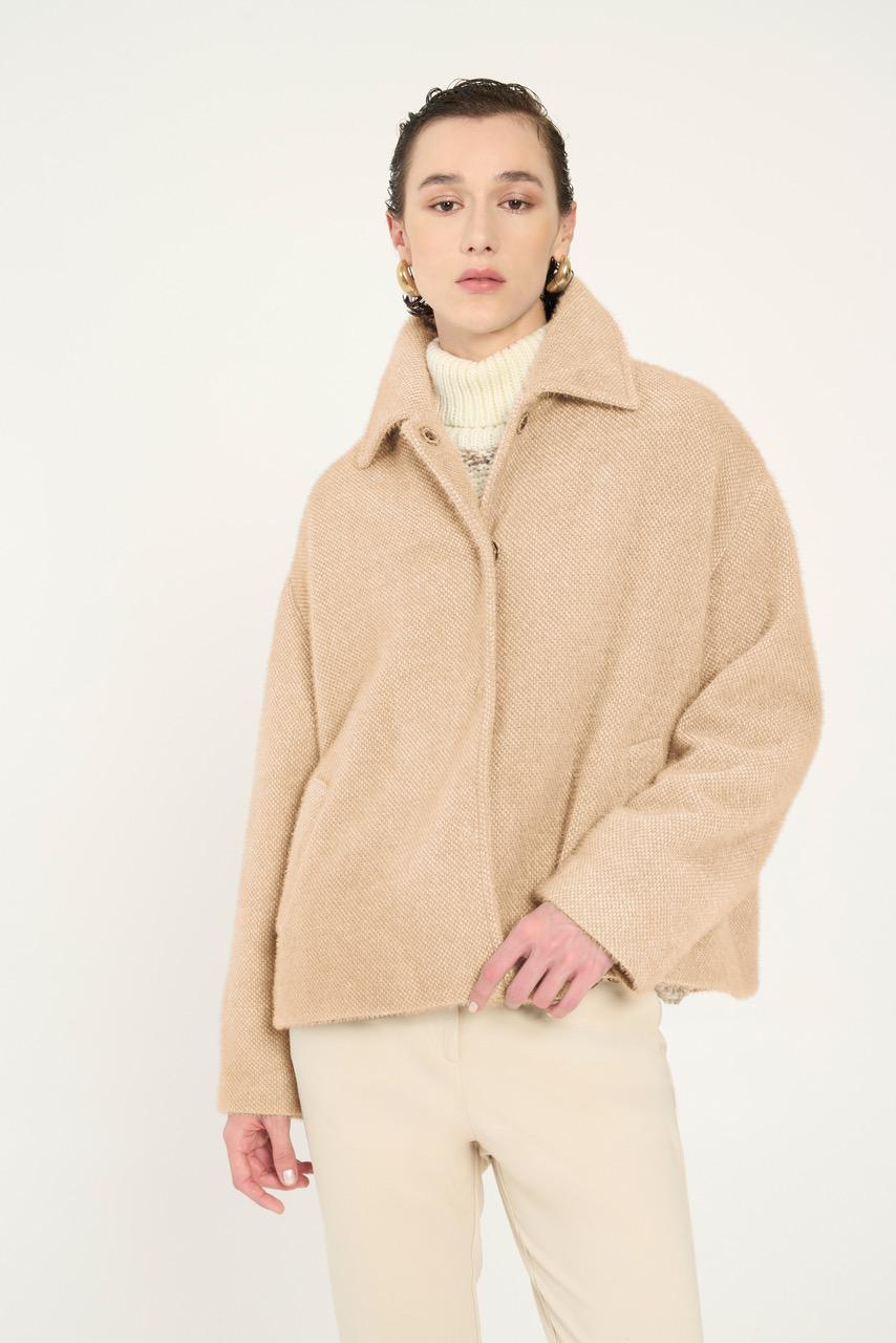 Vicario Cinque Cappotto Corto Monopetto Ceanna