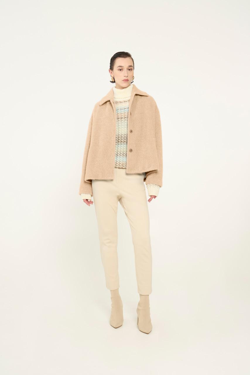 Vicario Cinque Cappotto Corto Monopetto Ceanna