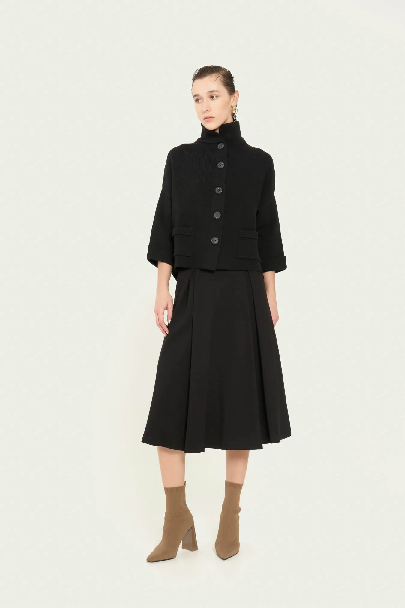 Vicario Cinque Gonna Midi In Punto-milano Gala