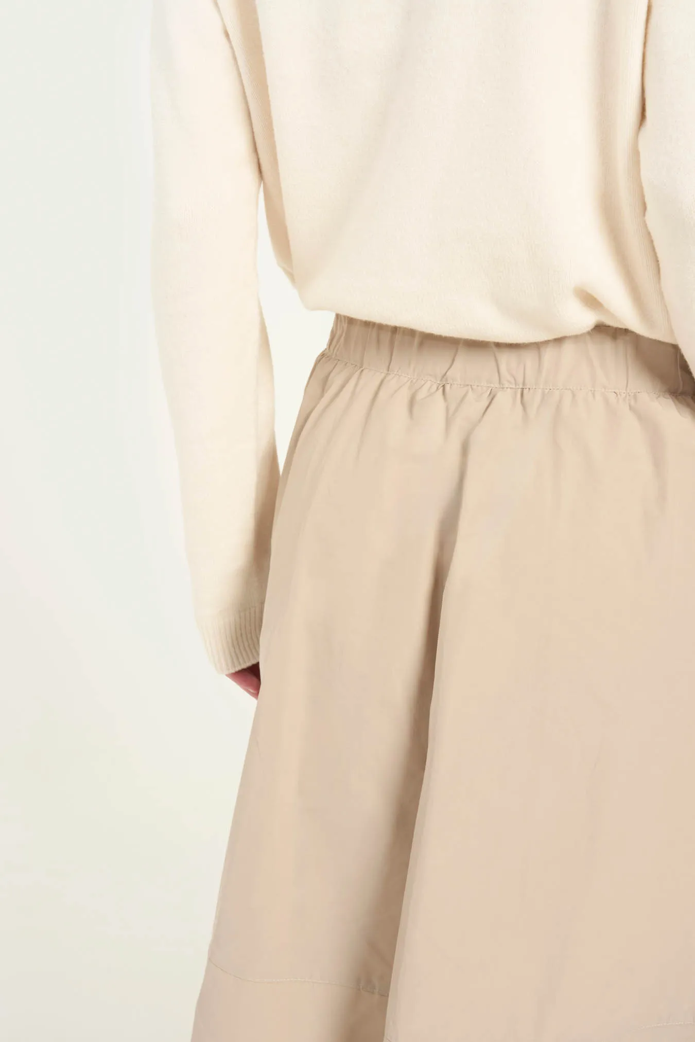 Vicario Cinque Gonna Midi Svasata Beige Giada