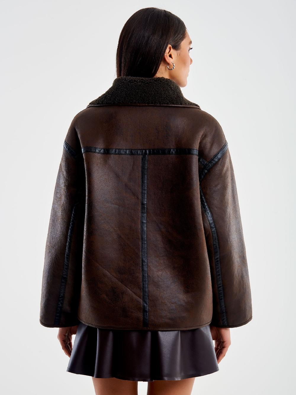 Vicolo Giubbotto Effetto Scamosciato Double Face – Vicolo