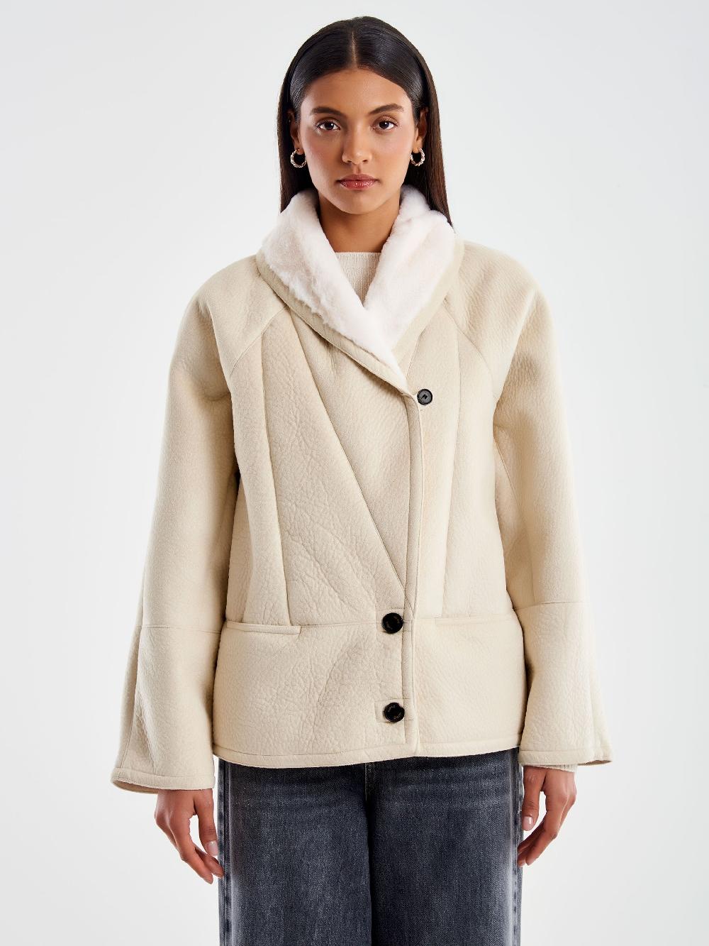 Vicolo Giubbotto Effetto Scamosciato Vintage – Vicolo