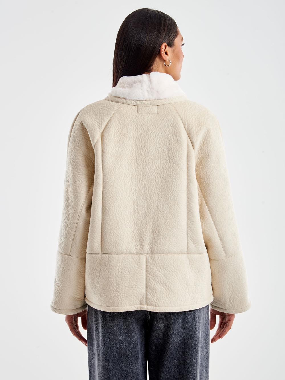 Vicolo Giubbotto Effetto Scamosciato Vintage – Vicolo