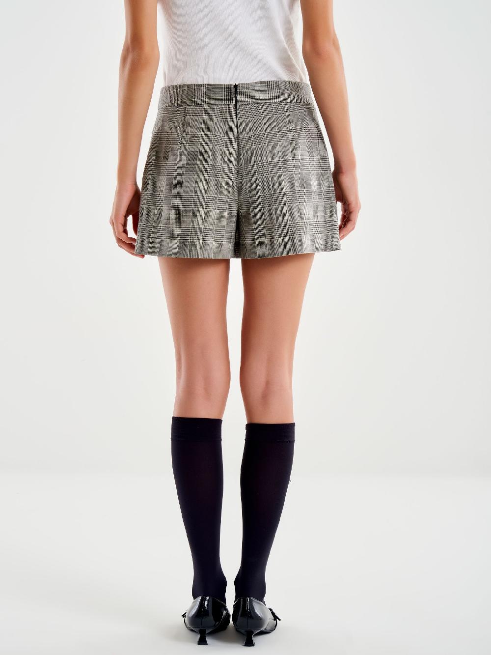 Vicolo Gonna Principe Di Galles Con Morsetti Grigio