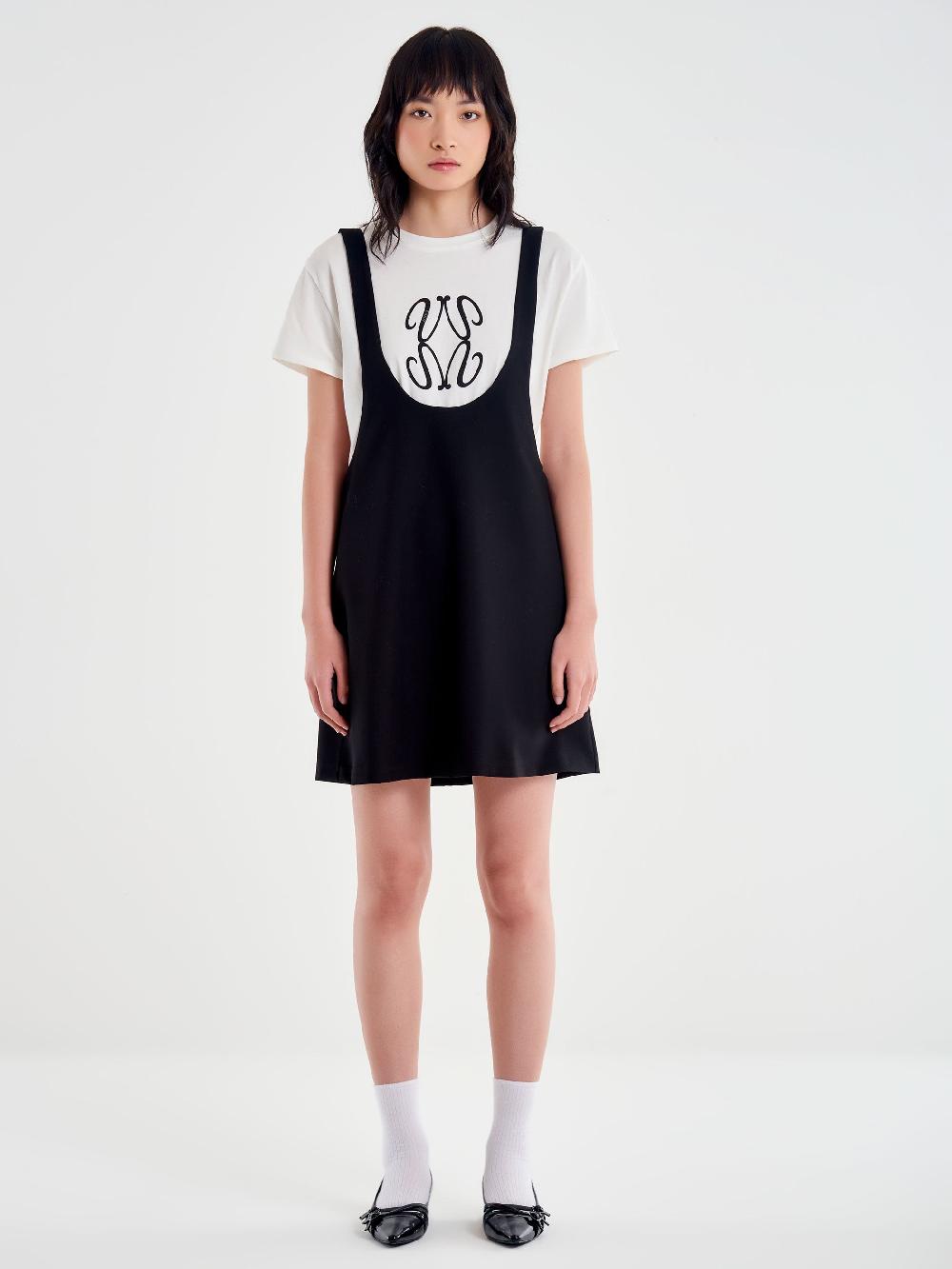 Vicolo Abito A Trapezio Con T-Shirt Nero