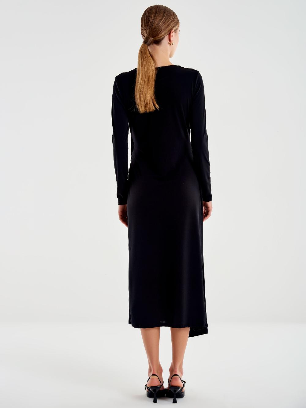 Vicolo Abito Asimmetrico Girocollo Nero