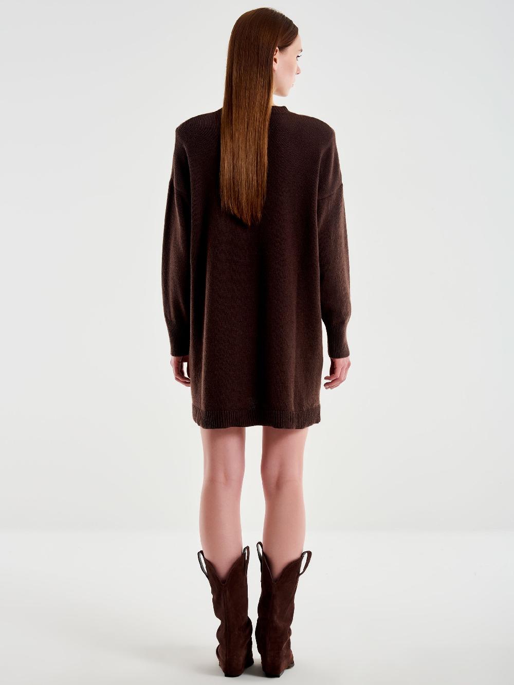 Vicolo Abito In Maglia Con Spalline Moro