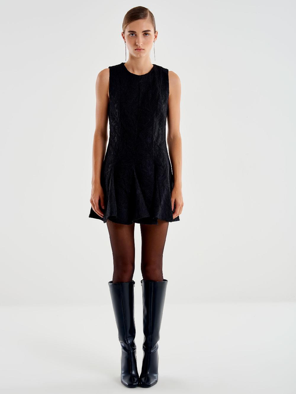 Vicolo Abito Mini Jaquard Nero