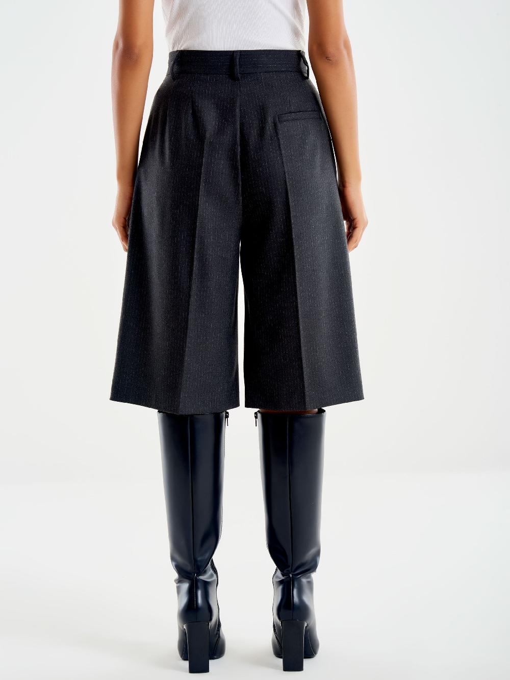 Vicolo Bermuda Gessato Lurex Grigio