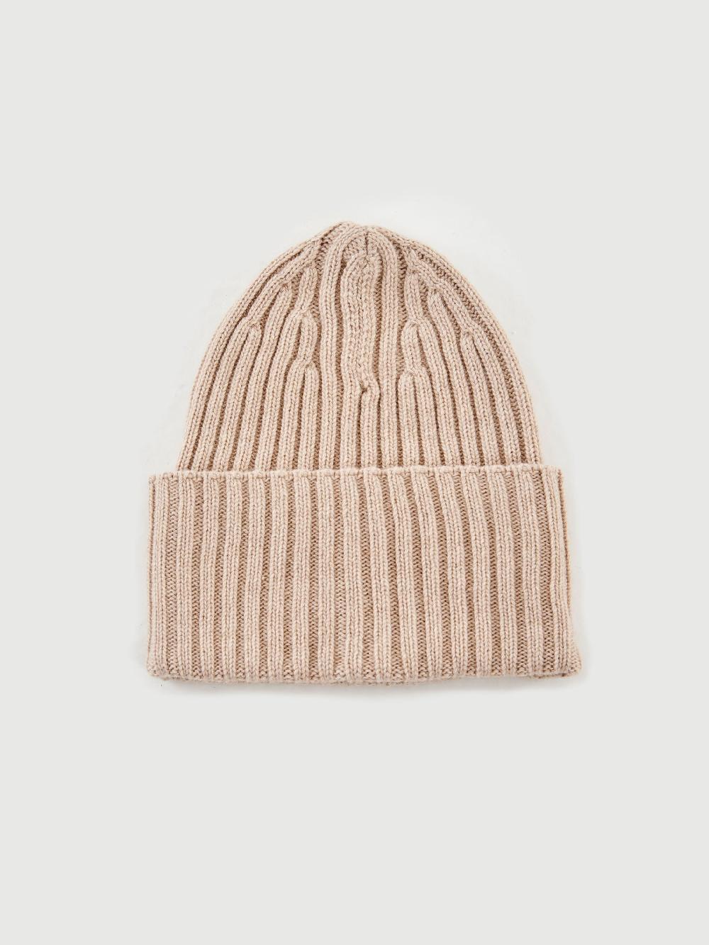 Vicolo Berretto in Maglia Basic Beige