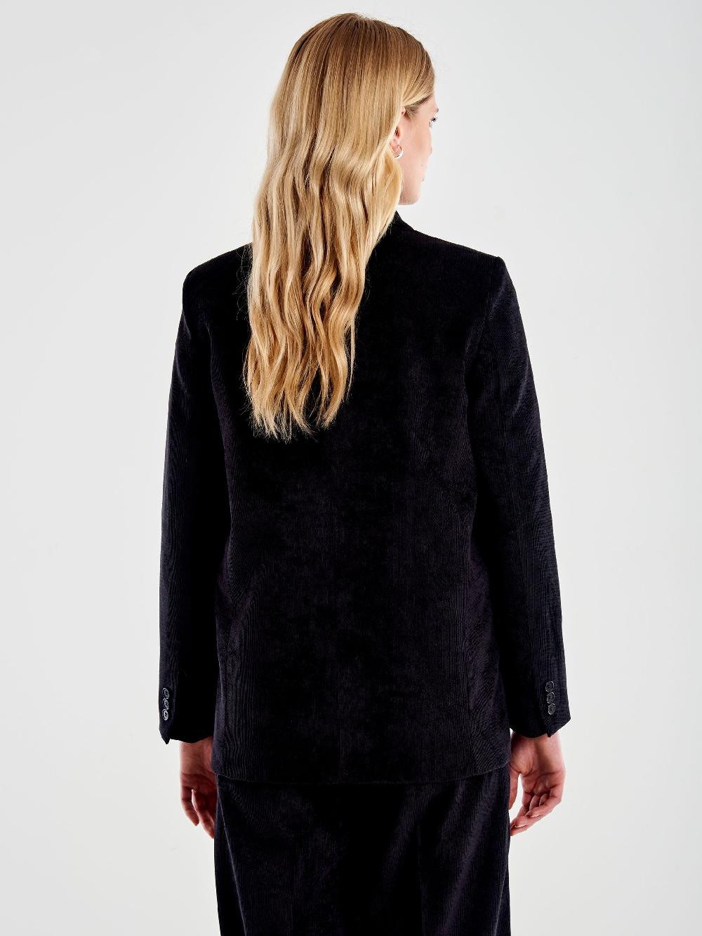 Vicolo Blazer In Velluto Doppiopetto Nero