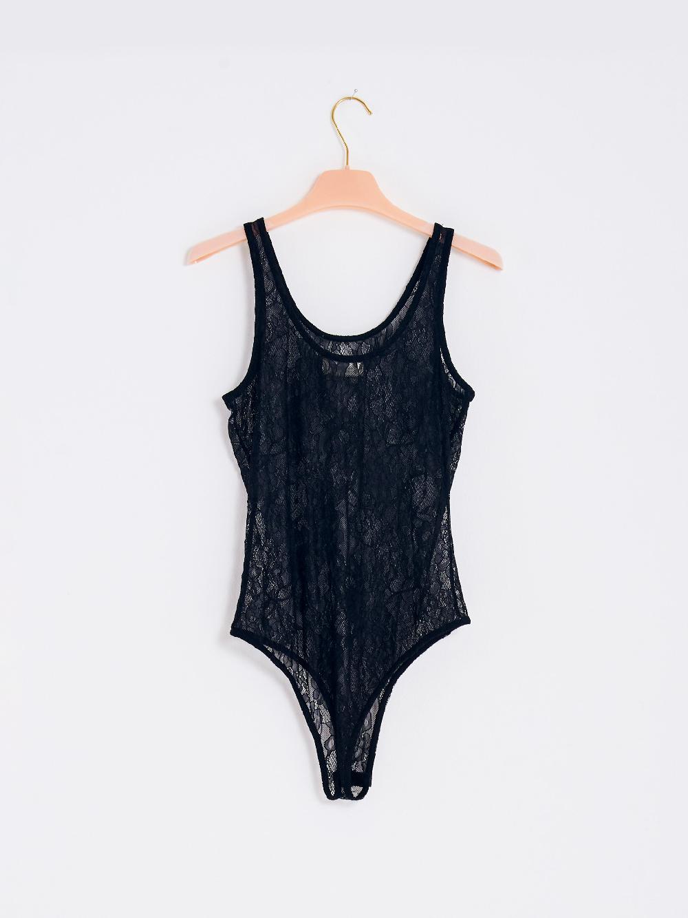 Vicolo Body A Canotta In PizzoNero