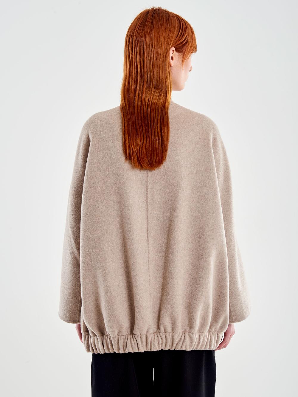 Vicolo Bomber In Misto Lana Beige