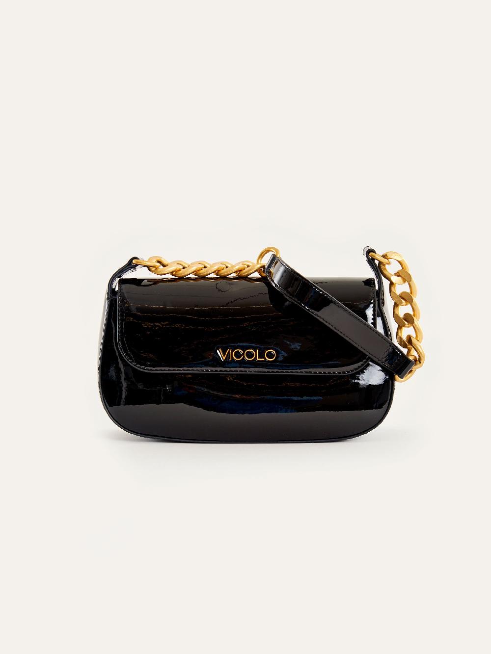 Vicolo Borsa Glossy Piccadilly Nero