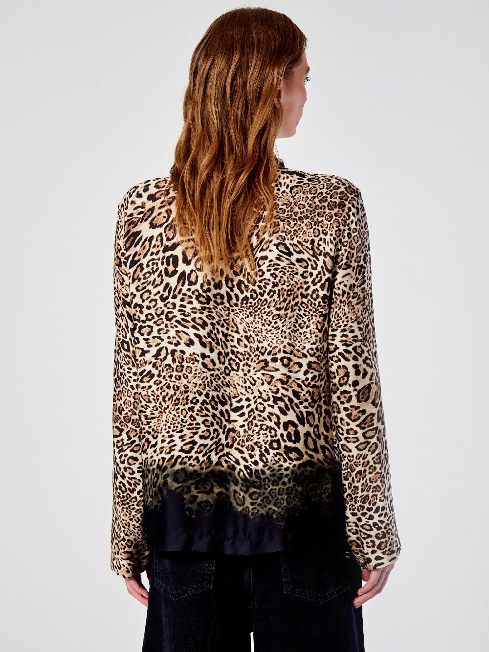 Vicolo Camicia Animalier SfumataBeige