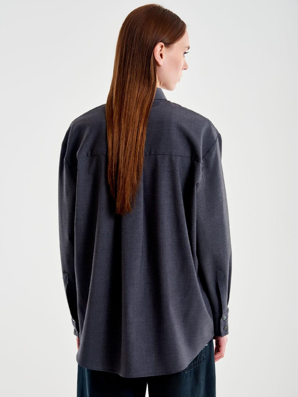 Vicolo Camicia Con Cravatta A Righe Grigio