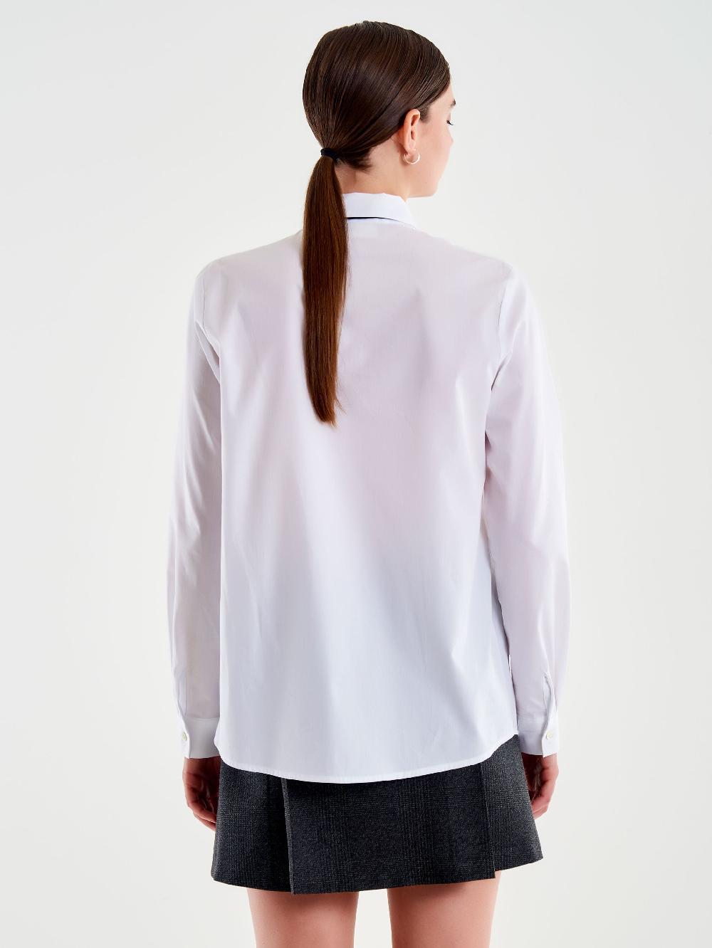 Vicolo Camicia Con Cravatta Bianco