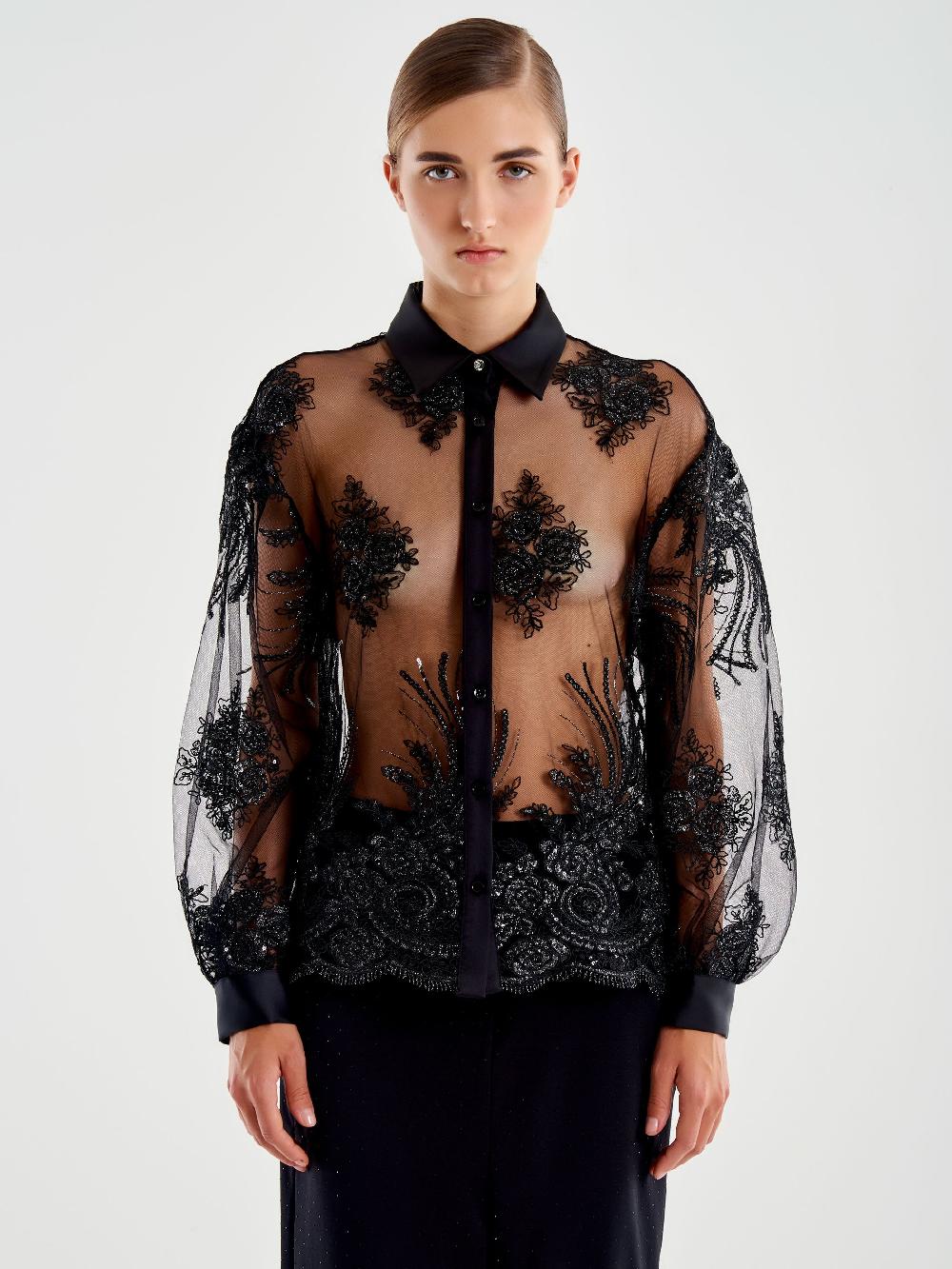 Vicolo Camicia In Pizzo Nero