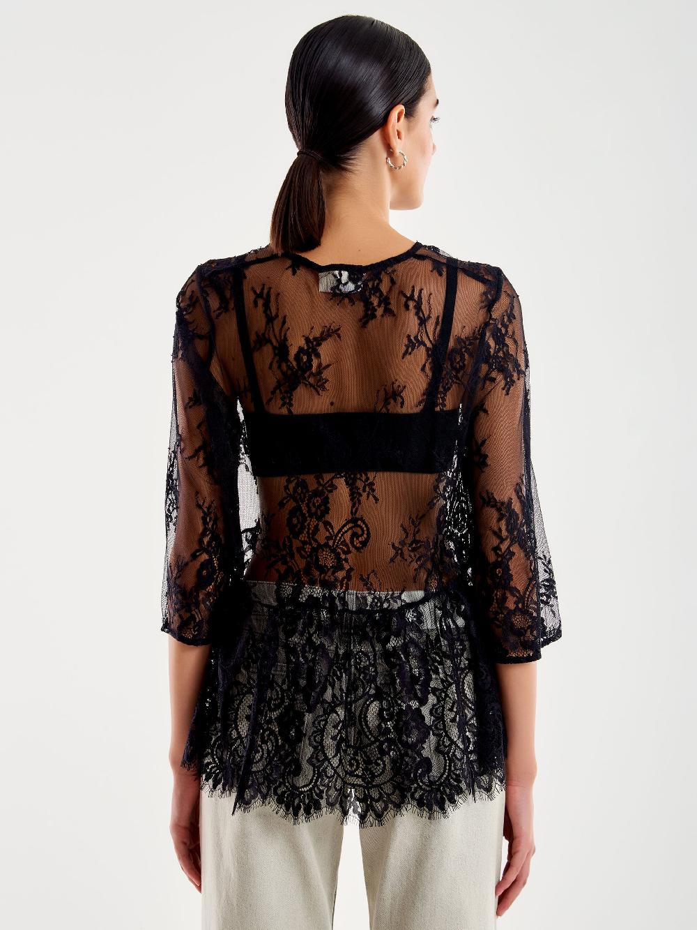 Vicolo Camicia In Pizzo Nero