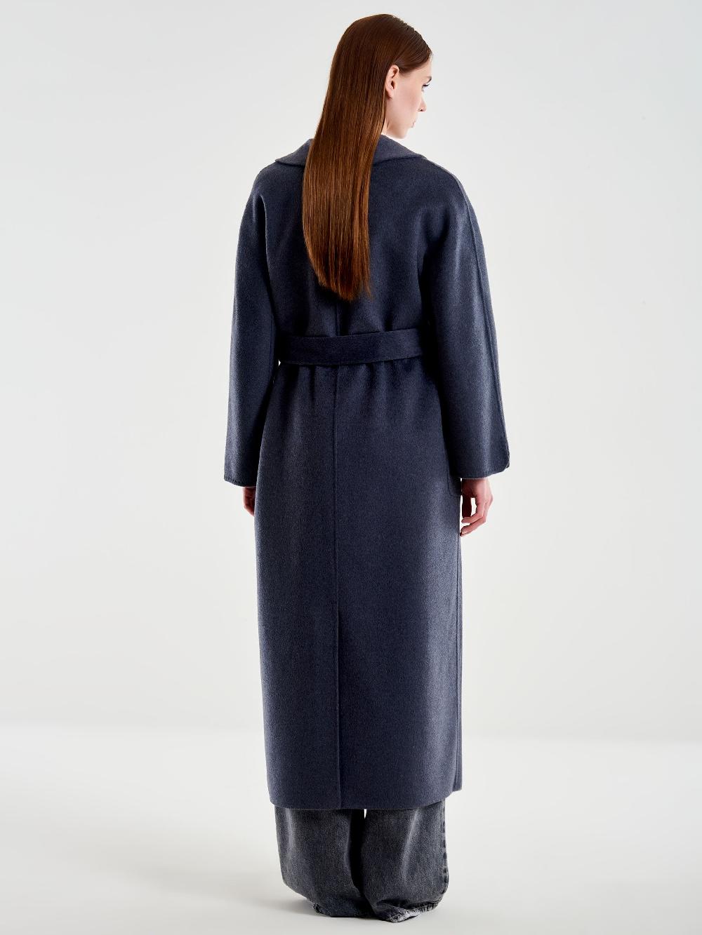 Vicolo Cappotto Con Cintura Lungo Grigio