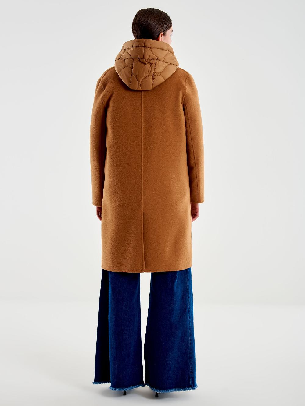 Vicolo Cappotto Con Gilet Imbottito Cammello