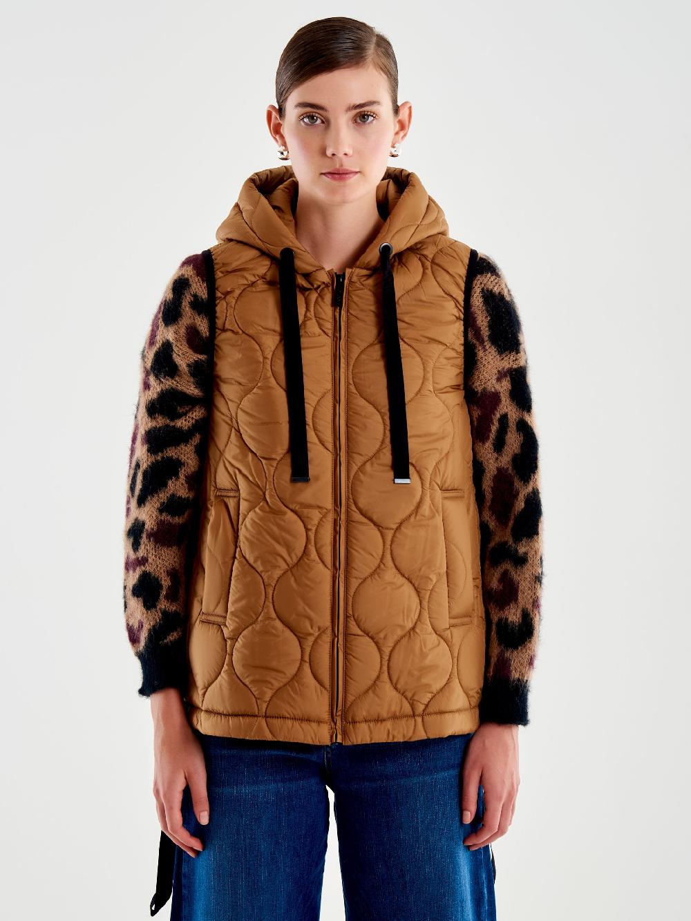 Vicolo Cappotto Con Gilet Imbottito Cammello