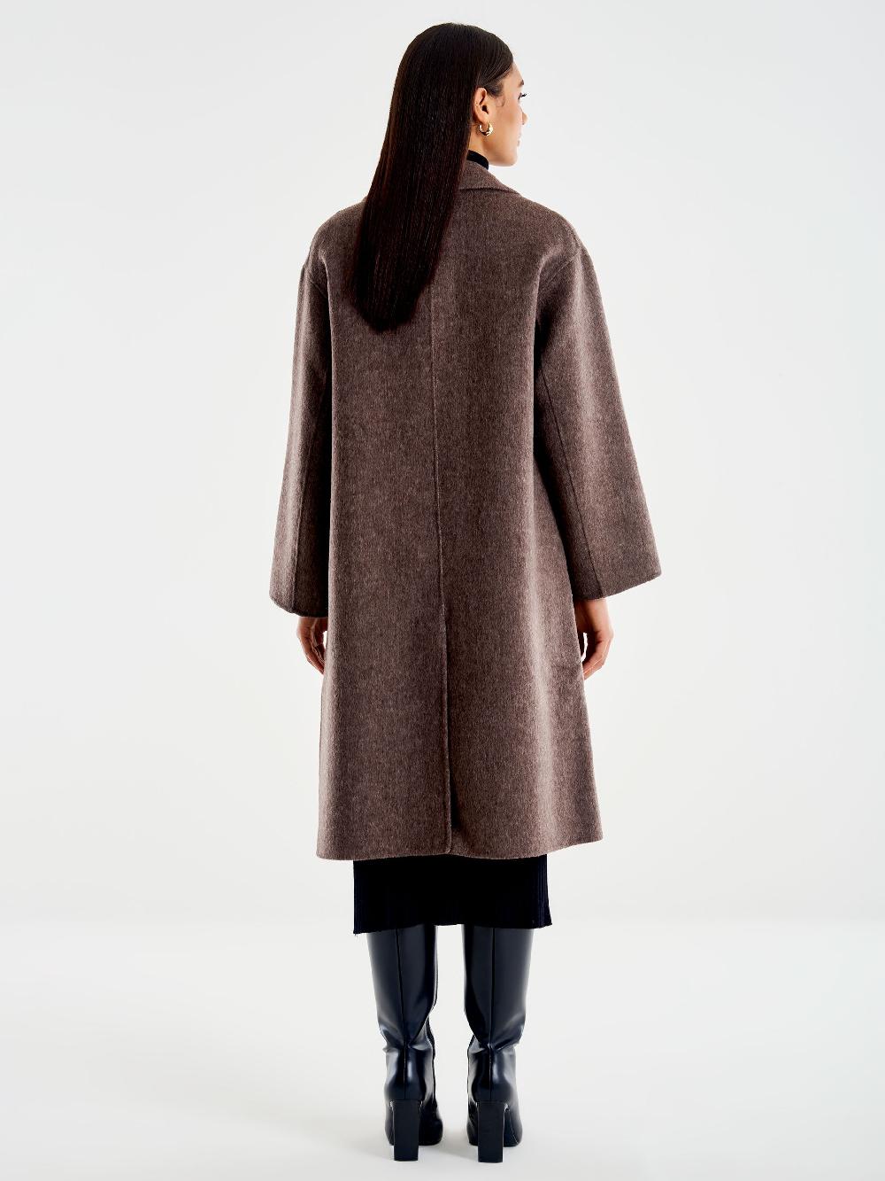 Vicolo Cappotto Doppiopetto Oversized Moro