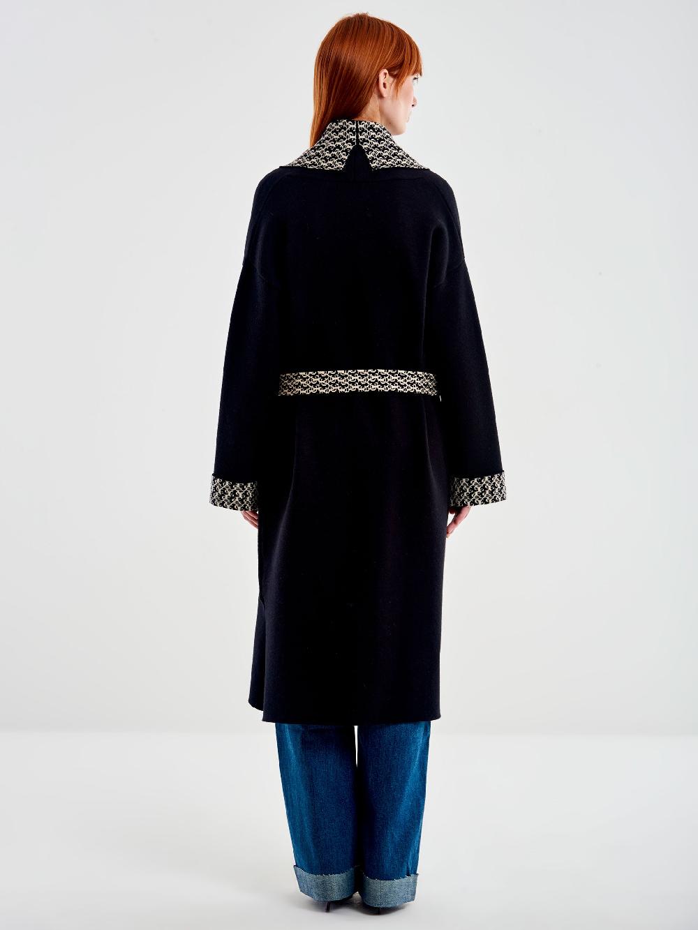 Vicolo Cappotto In Maglia Nero
