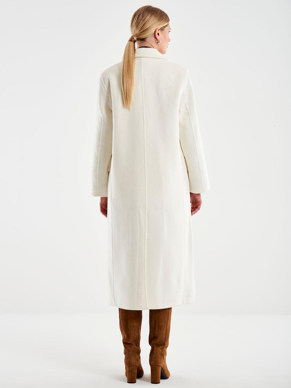 Vicolo Cappotto Lungo Doppiopetto Bianco