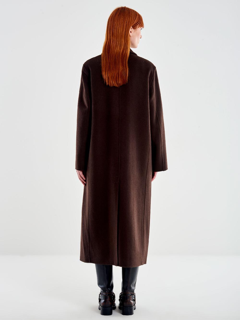 Vicolo Cappotto Lungo Doppiopetto Moro