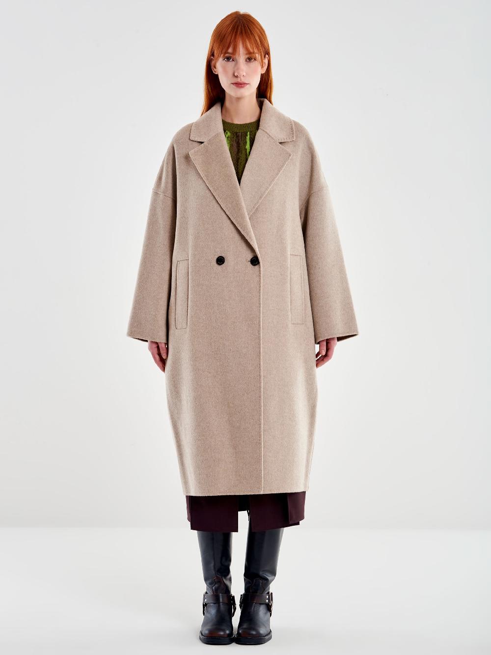 Vicolo Cappotto Oversized Fango