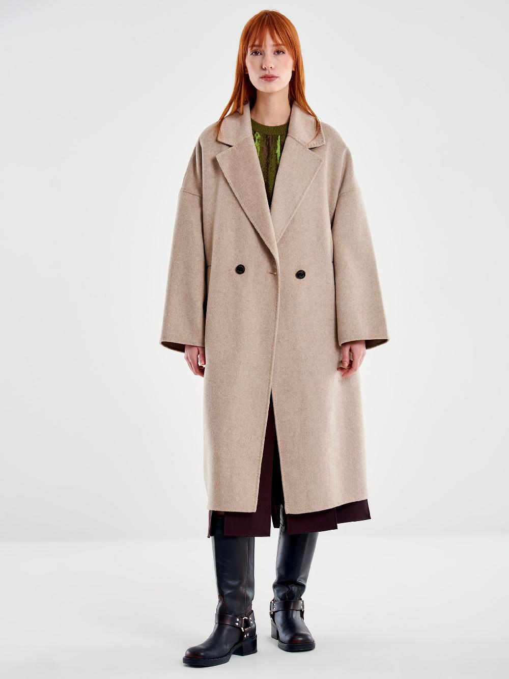 Vicolo Cappotto Oversized Fango