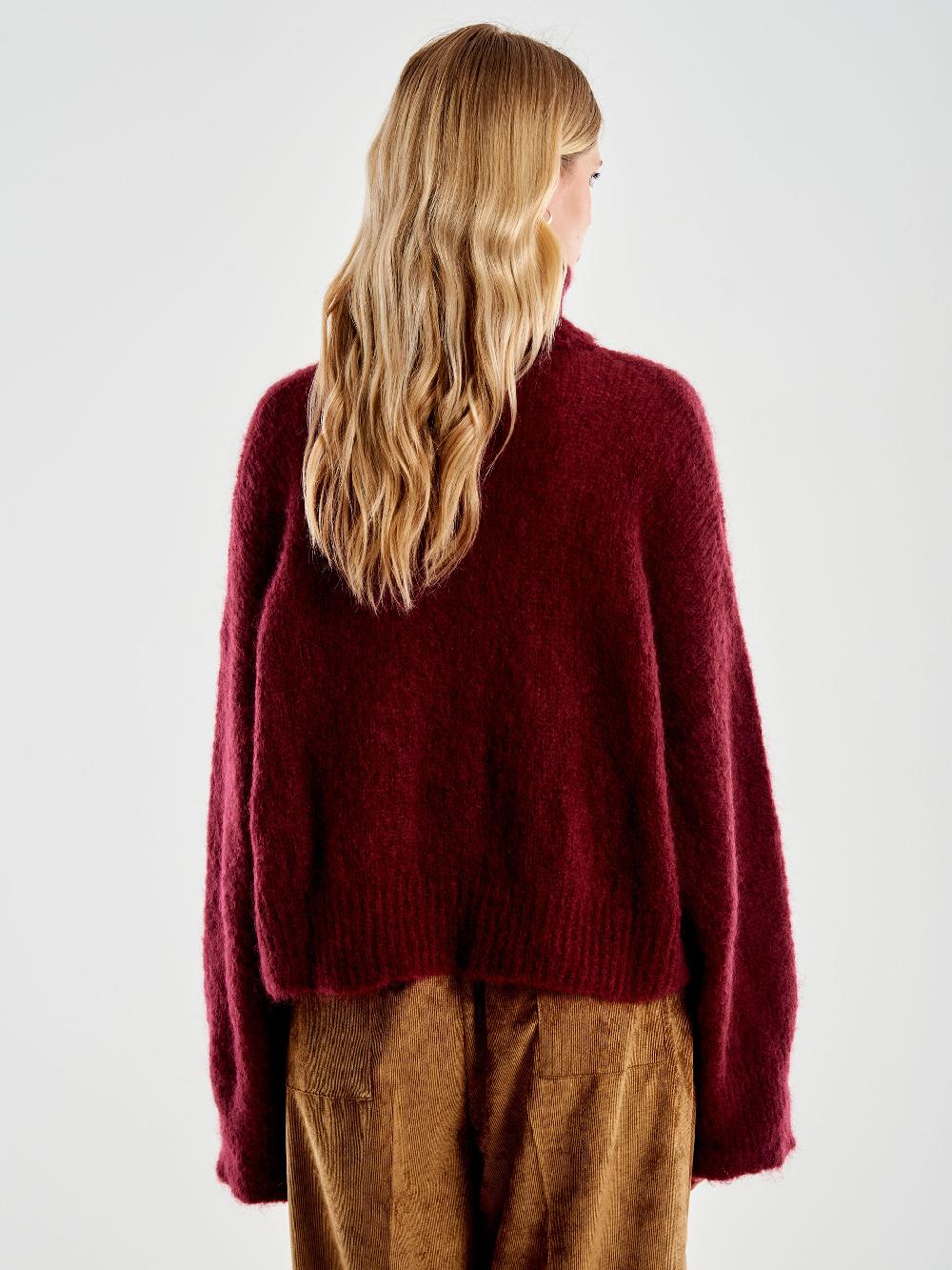 Vicolo Dolcevita Cropped Boxy Bordeaux