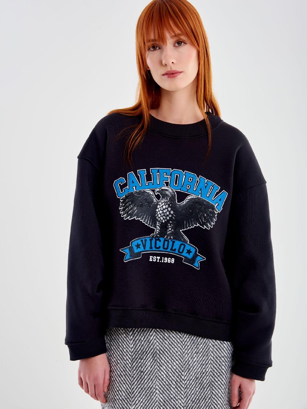 Vicolo Felpa "California" Grigo