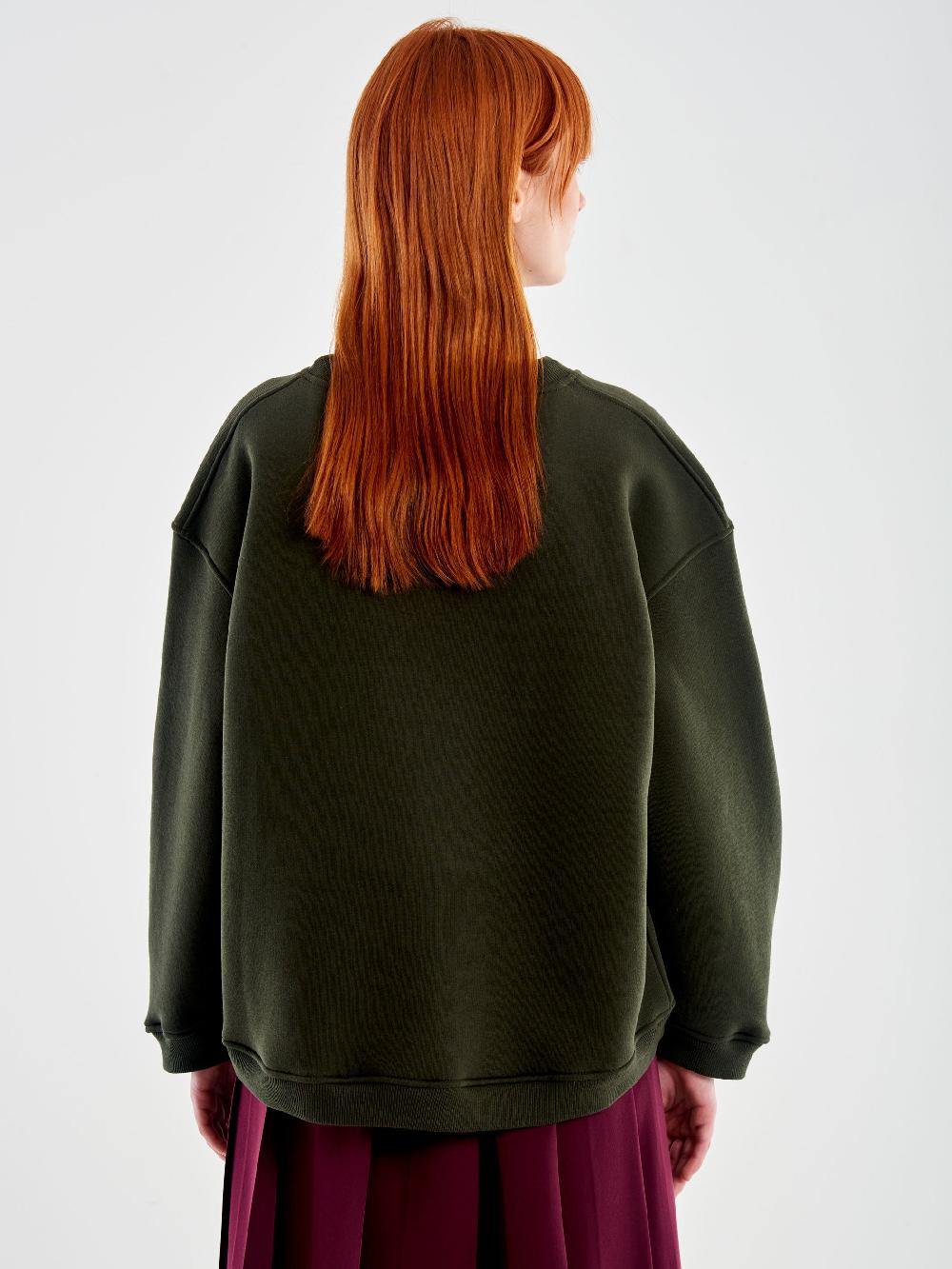 Vicolo Felpa Con Stampa E Spille Militare