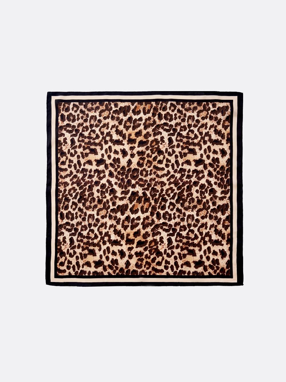 Vicolo Foulard In Seta Maculato Nero