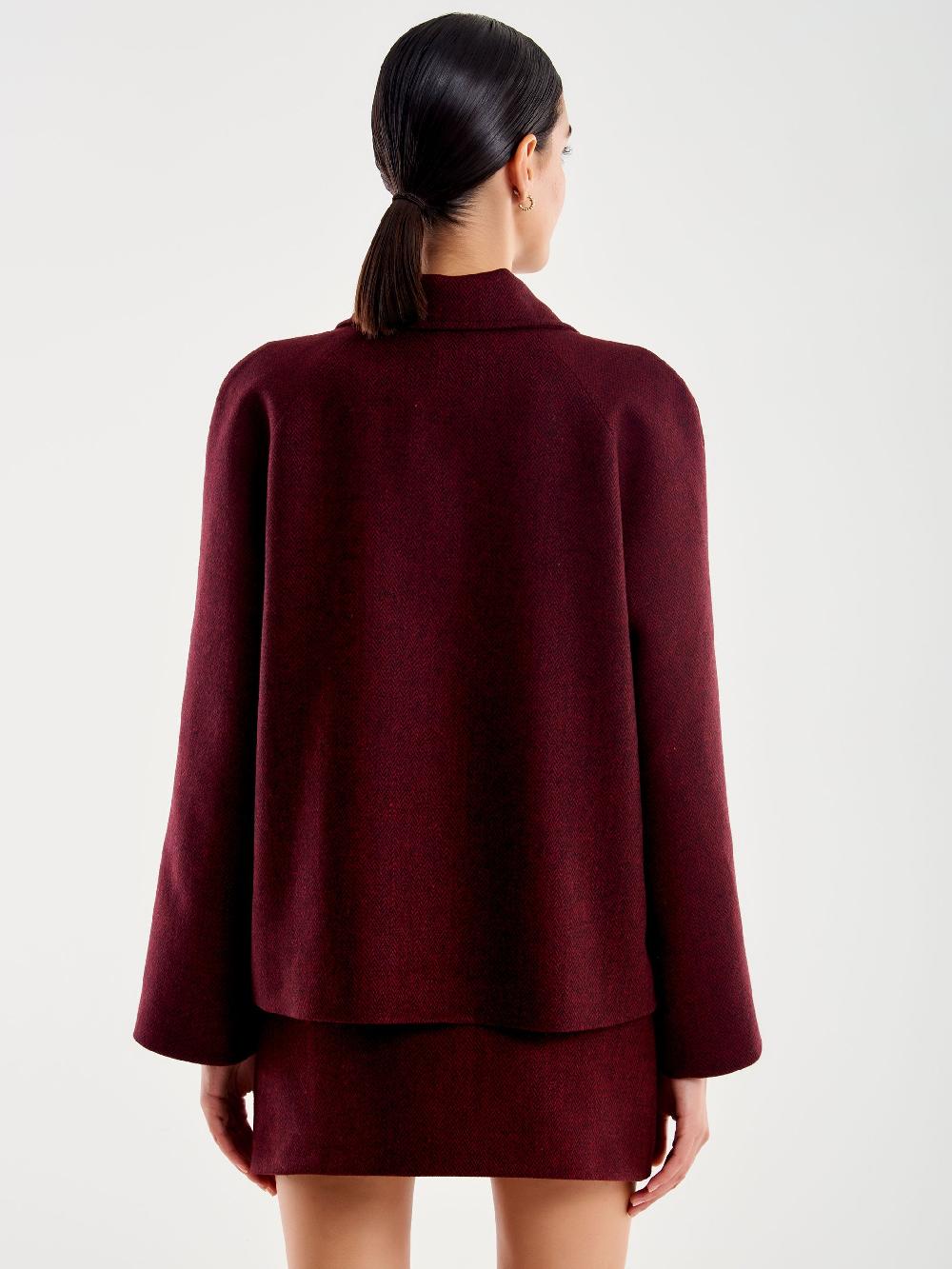 Vicolo Giacca Corta Con Bottoni Bordeaux