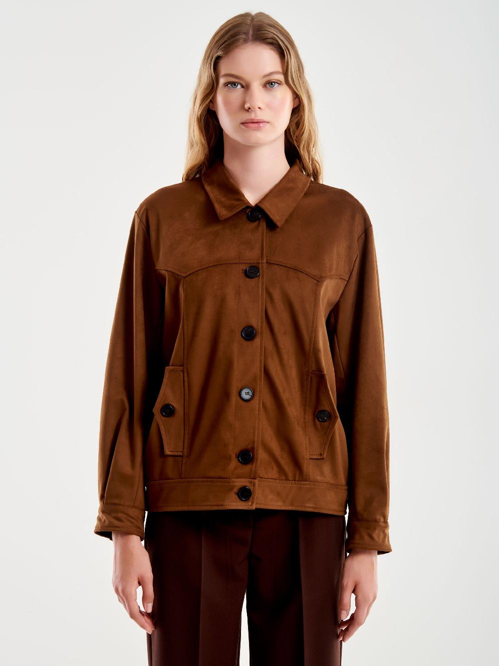 Vicolo Giacca In Alcantara Beige