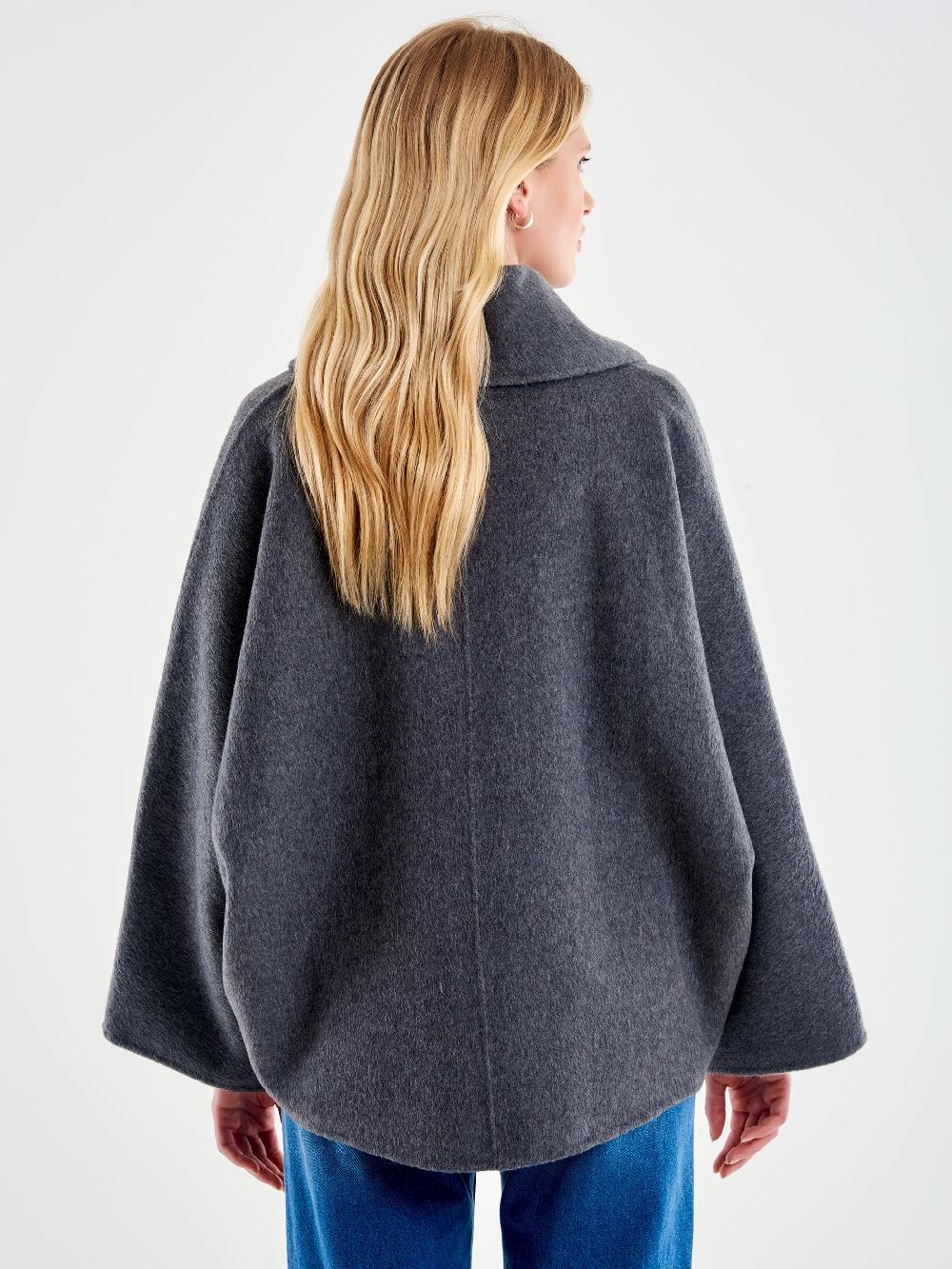 Vicolo Giacca Kimono Oversized Grigio