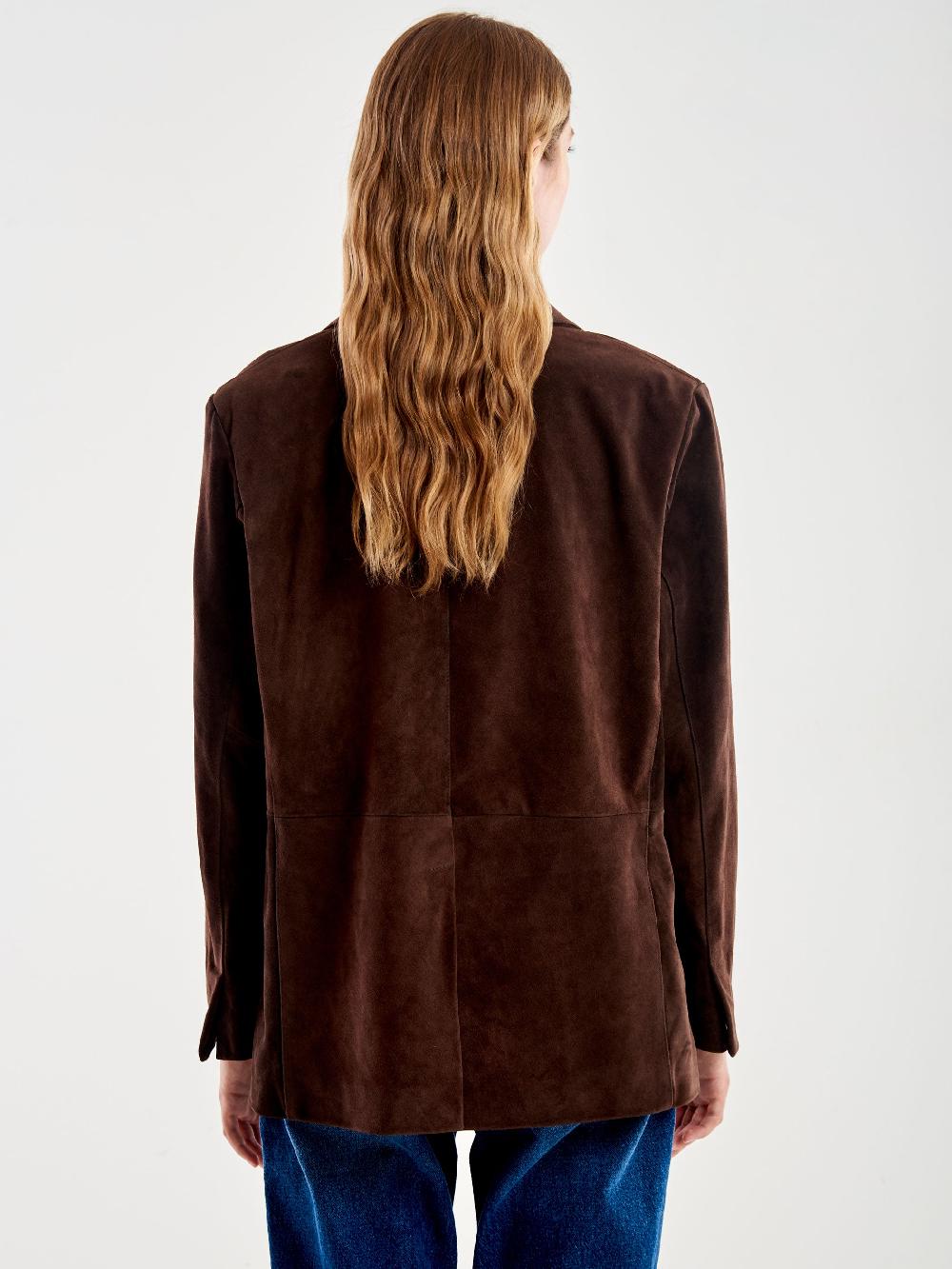 Vicolo Giacca Over In Pelle Marrone